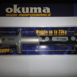 Okuma Fish Lip Gripper with weighing scale.