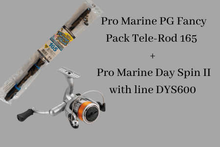 Pro Marine PG Fancy Pack Tele-Rod 165 + Pro Marine Day Spin II with line DYS600