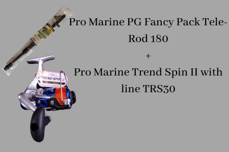 Pro Marine PG Fancy Pack Tele-Rod 180 + Pro Marine Trend Spin II with line TRS30